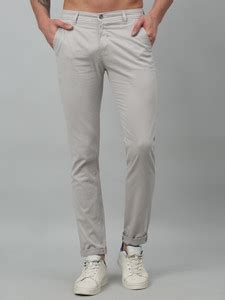 CANTABIL Regular Fit Men Silver Trousers - Buy CANTABIL Regular Fit Men ...