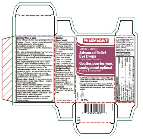 PHARMASAVE ADVANCED RELIEF EYE DROPS 15ML- dextran 70, povidone ...