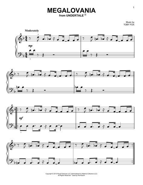 Piano Sheet Music Megalovania at Sophia Wiseman blog