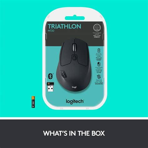 Logitech M720 Triathlon Multi-Device Wireless Mouse, Bluetooth,Unifyin ...