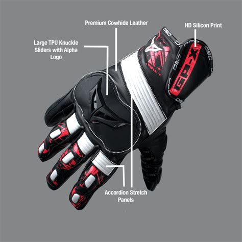 DSG GPX Riding Gloves (Black Red)– Moto Central