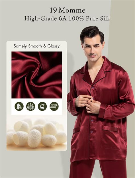 COLD POSH 100% 19MM Mulberry Silk Pajamas for Men India | Ubuy