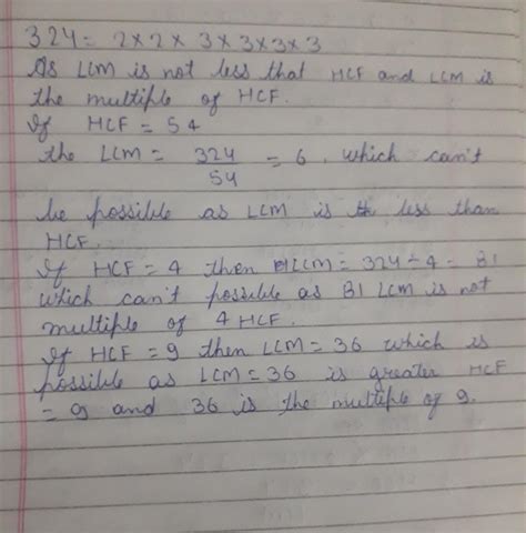 The product of two no. Is 324. Their HCF can be.a)54b)9c)4d)27WITH ...