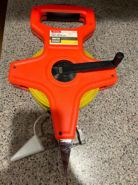 Master Mechanic Open Reel 100 foot Tape Measure Fiberglass Blade NICE ...