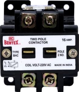 RC BENTEX Air Break 2 Pole Contactor, Z0X00000243 16 A Two Way ...