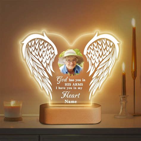 Dicodes Personalized Memorial Gift Photo Night Light Customized Light ...