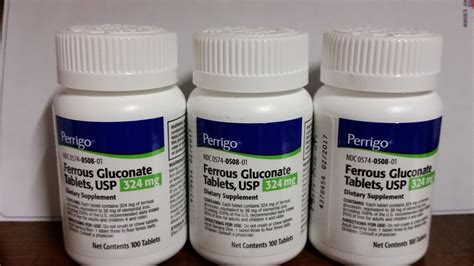 Amazon.com: Ferrous Gluconate, 324mg, 100 Tablets, 3-Pack : Health ...