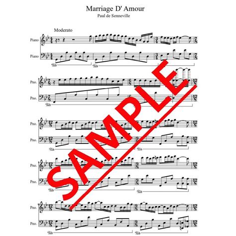 Mariage d'Amour (Richard Clayderman) Piano Music Sheet | Sheet Music ...