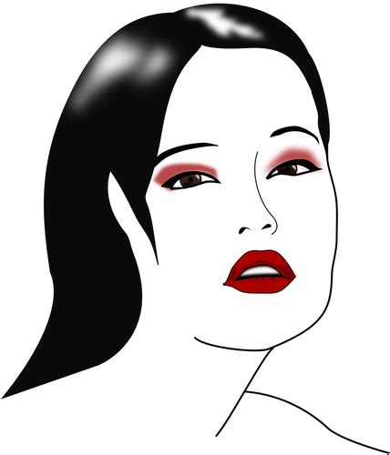 Woman with makeup vector illustration | Public domain vectors