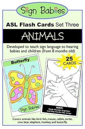 Sign Babies ASL Flash Cards-Set 3: Animals : Cadjan, Nancy: Amazon.in ...