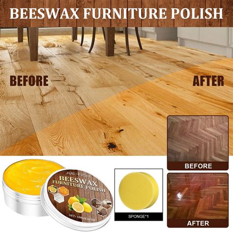 Natural Beeswax Furniture Polish & Wood Conditioner Lemon Scented Wood ...