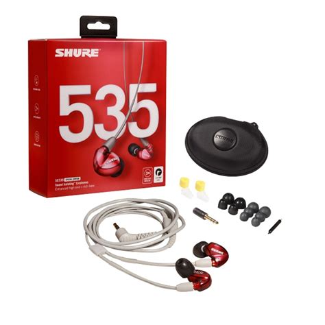 Shure SE535 Limited Edition Sound Isolating Earphones, Red at Gear4music