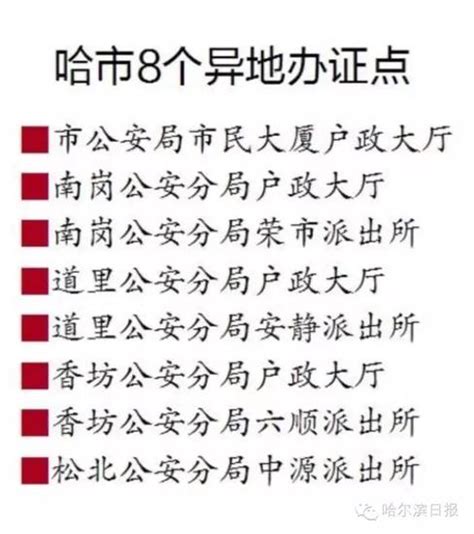 哈尔滨异地办理身份证地点（到期换证+异地补办+破损换领）- 哈尔滨本地宝