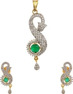 Royal Bling Alloy Gold, Green Jewellery Set Price in India - Buy Royal ...