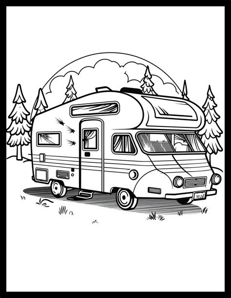 20 Free, Printable RV & Camper Coloring Pages (For All Ages)