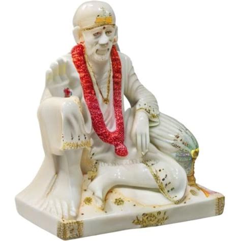 KARIGAROFFICIAL Sai baba Statue, White Marble Sai Murti, Large 30 India ...