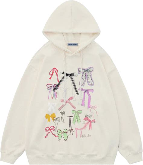 Aelfric Eden Bow Hoodie for Womens Oversized Graphic Hoodies Fleece ...