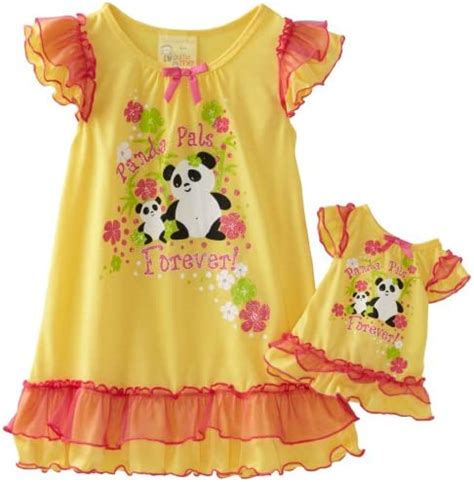 Buy Dollie & Me Little Girls' Flutter Sleeve Nightgown With Doll ...