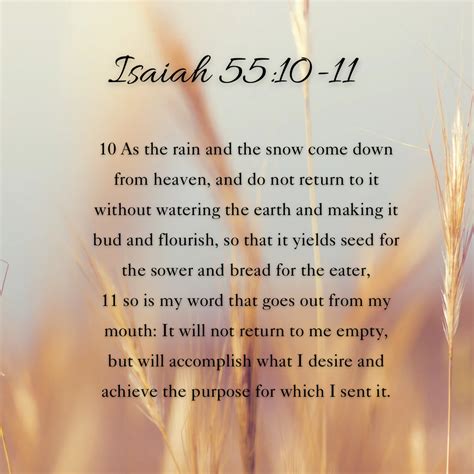 Isaiah 55:10-11 NIV - Read and Study the Words of Jesus