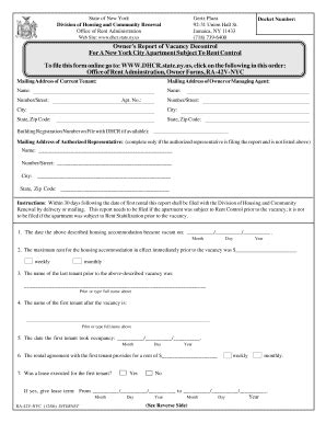 Ra 42v Nyc From 1985 - Fill and Sign Printable Template Online