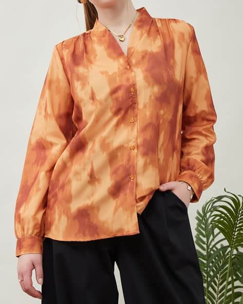 Buy Brown Shirts for Women by Shein Online | sheinindia.in