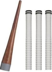 METROL Set of 3 Cricket Bat White grip + One wooden grip cone (gripper ...