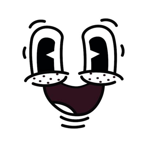 Premium Vector | Retro 30s cartoon mascot character funny faces 50s 60s ...