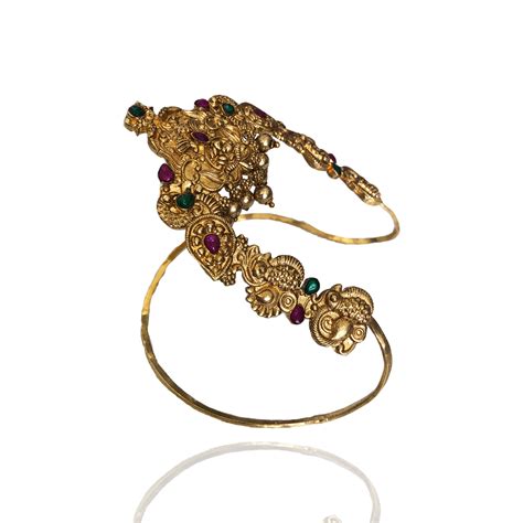 Traditional Bridal Silver Bajubandh/ Vanki with 18K Gold Polish – Sneha ...