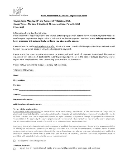 Fillable Online Hand Assessment for InfantsRegistration Form2019.docx ...