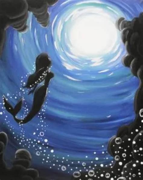 Paint Nite Event- "Mermaids Calling" , Peoria Pizza Works, 16 July 2024 ...