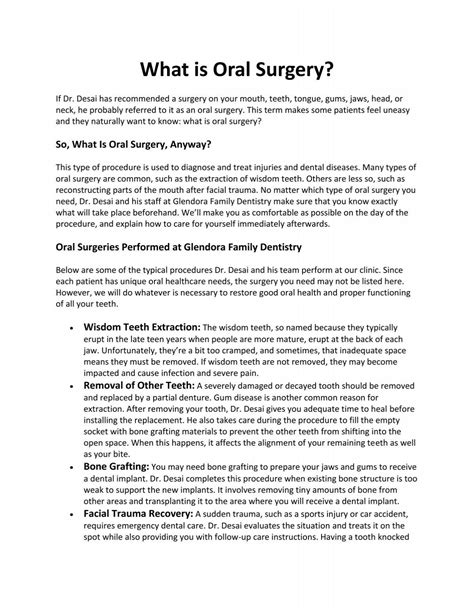 What is Oral Surgery?