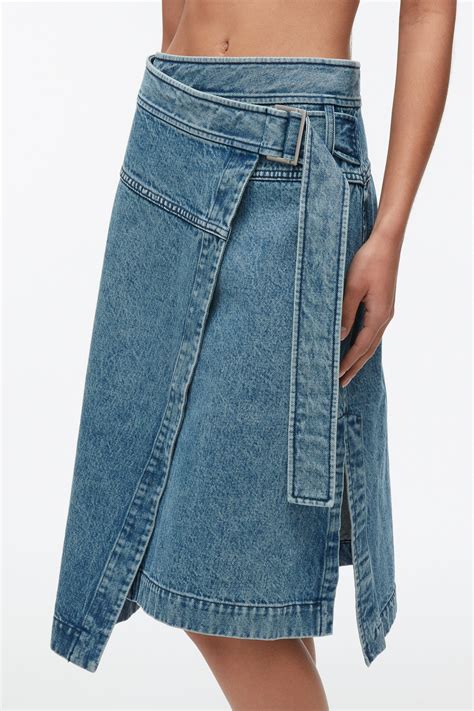 Blue Denim Wrap Skirt for Women | Phillip Lim Stylish Skirts – 3.1 ...
