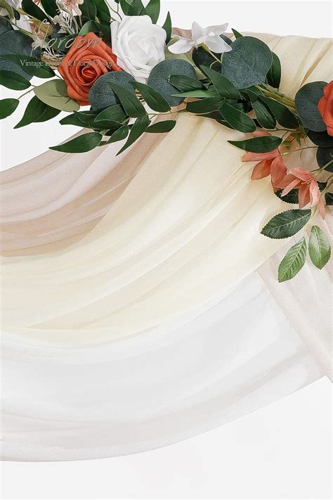Buy Floroom Wedding Arch Draping Fabric 3 Panels 20Ft Chiffon Fabric ...
