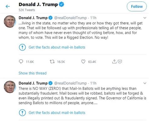 Trump, Twitter Feud on Fact-Checks Added to President's Tweets on Mail ...