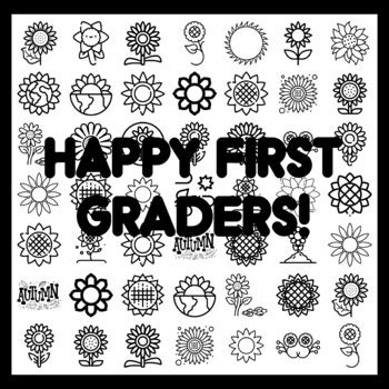 HAPPY FIRST GRADERS! Sunflower Bulletin Board Activity 3x3 feet school ...