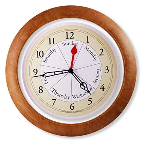 Buy DayClocks Time & Day of The Week Wall Clock - Analog Clock with ...