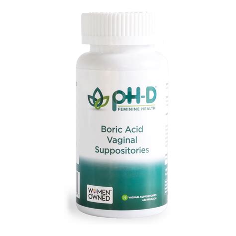 pH-D Feminine Health, Boric Acid Vaginal Suppositories, 72ct - Walmart.com - Walmart.com