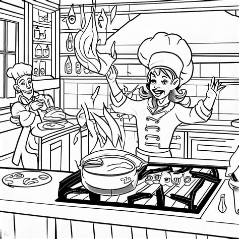 Cooking Coloring Pages 的图像结果