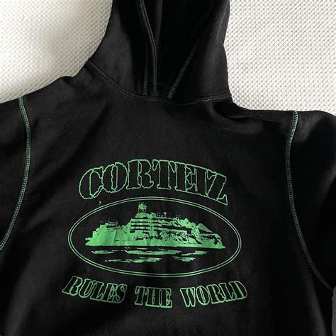 Corteiz Rules The World Alcatraz Black & Green... - Depop