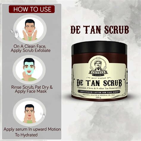 Buy ESCOBAR DE TAN FACE SCRUB & DE TAN CREAM FACE PACK FOR 200GM(PACK ...