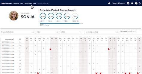 Department Schedule View
