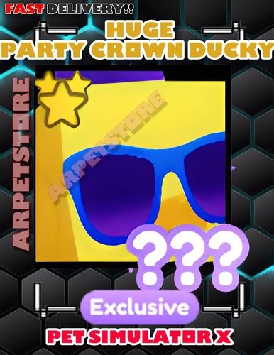 PET SIMULATOR X (PSX) - Huge Party Crown Ducky CLEAN | Ubuy India
