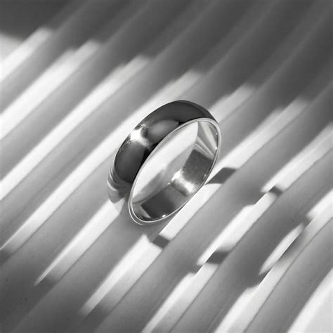 buy plain silver band demi fine ring for men online – PALMONAS