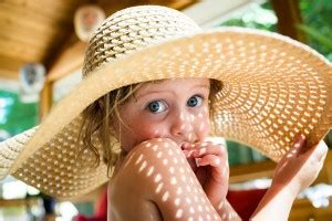 People Children Little girl in a big straw hat on fine art paper 13x19 ...