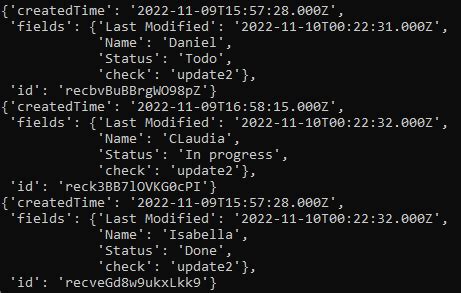 Image result for python airtable