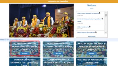 BHU UG Counselling 2024 spot round registration begins: Check details ...