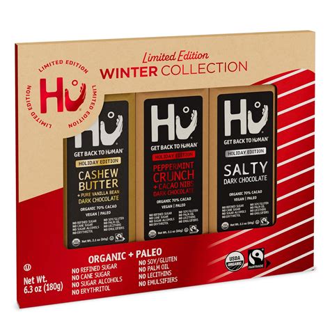 Amazon.com : HU KITCHEN Organic Winter Collection Dark Chocolate Bars 3 ...