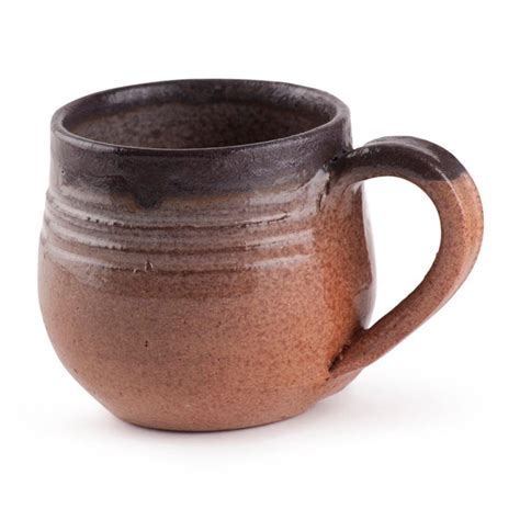 High-Fired Clay Tea Cup, Brown & Dark Brown – Eyaas