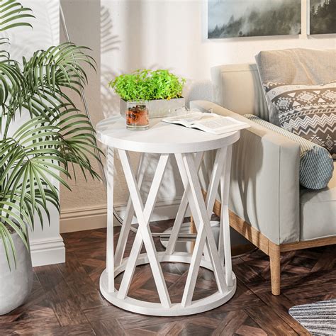 Farmhouse Side Table White at Mark Jennings blog