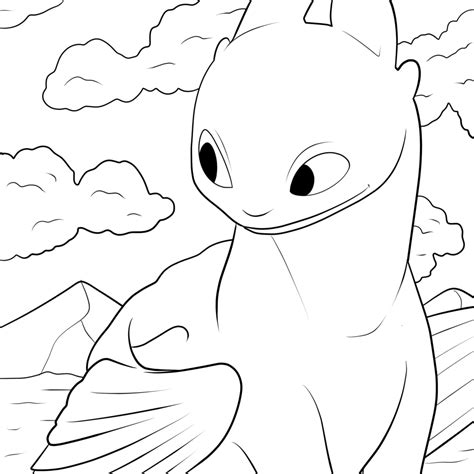 How To Train Your Dragon Coloring Sheets Light Fury Coloring Pages